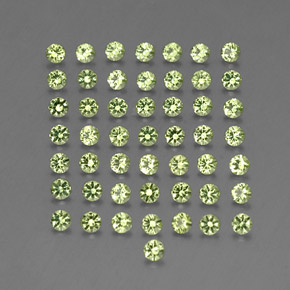 ct natürliche grüner Peridot-Edelsteine, Rundschliff, VVS-VS