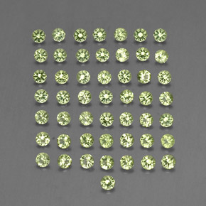 ct natürliche grüner Peridot-Edelsteine, Rundschliff, VVS-VS