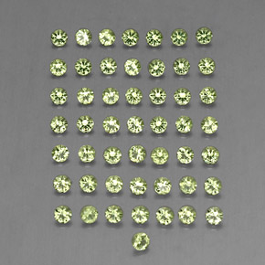  ct natürliche grüner Peridot-Edelsteine, Rundschliff, VVS-VS
