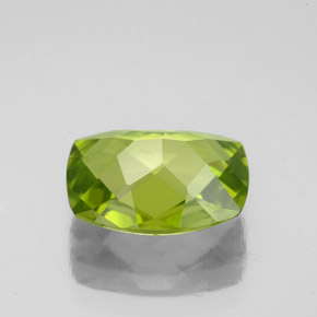 3,48 ctw natürlicher grüner Peridot, Kissenschliff, VS-SI