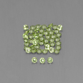  ct natürliche grüner Peridot-Edelsteine, Rundschliff, VVS-VS