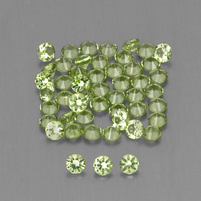  ct natürliche grüner Peridot-Edelsteine, Rundschliff, VVS-VS