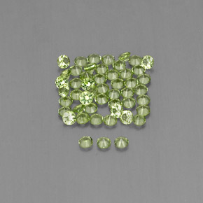  ct natürliche grüner Peridot-Edelsteine, Rundschliff, VVS-VS