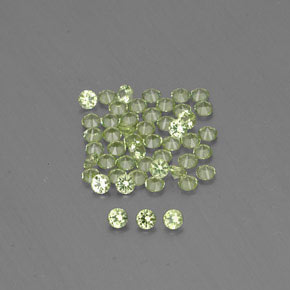  ct natürliche grüner Peridot-Edelsteine, Rundschliff, VVS-VS