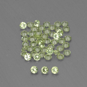  ct natürliche grüner Peridot-Edelsteine, Rundschliff, VVS-VS