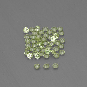  ct natürliche grüner Peridot-Edelsteine, Rundschliff, VVS-VS
