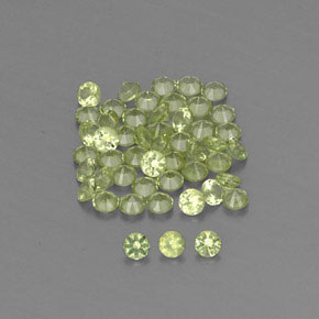  ct natürliche grüner Peridot-Edelsteine, Rundschliff, VVS-VS