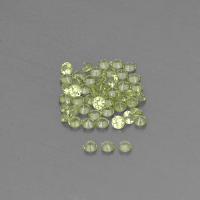  ct natürliche grüner Peridot-Edelsteine, Rundschliff, VVS-VS