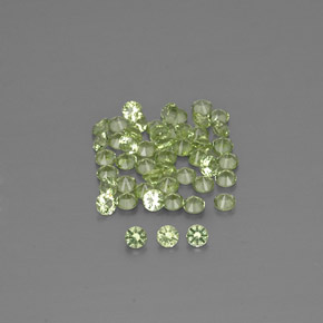  ct natürliche grüner Peridot-Edelsteine, Rundschliff, VVS-VS