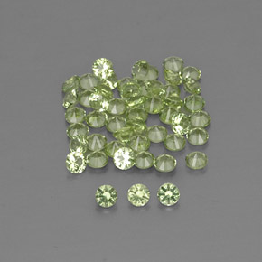  ct natürliche grüner Peridot-Edelsteine, Rundschliff, VVS-VS