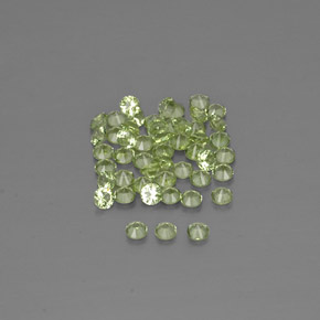  ct natürliche grüner Peridot-Edelsteine, Rundschliff, VVS-VS