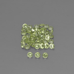 1,46 ct natürliche grüner Peridot-Edelsteine, Rundschliff, VVS-VS