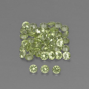1,46 ct natürliche grüner Peridot-Edelsteine, Rundschliff, VVS-VS