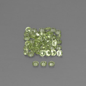 1,46 ct natürliche grüner Peridot-Edelsteine, Rundschliff, VVS-VS