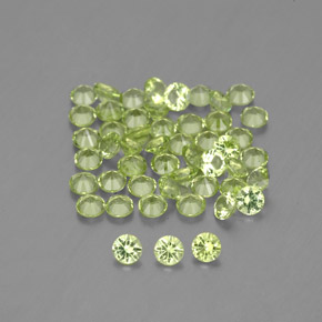  ct natürliche grüner Peridot-Edelsteine, Rundschliff, VVS-VS