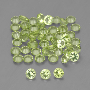  ct natürliche grüner Peridot-Edelsteine, Rundschliff, VVS-VS