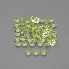  ct natürliche grüner Peridot-Edelsteine, Rundschliff, VVS-VS