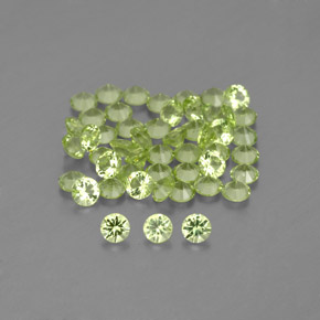  ct natürliche grüner Peridot-Edelsteine, Rundschliff, VVS-VS