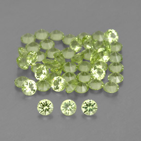  ct natürliche grüner Peridot-Edelsteine, Rundschliff, VVS-VS