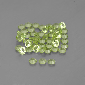  ct natürliche grüner Peridot-Edelsteine, Rundschliff, VVS-VS