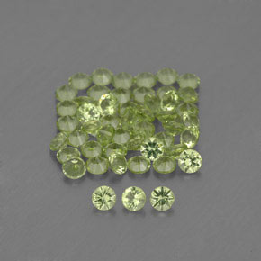  ct natürliche grüner Peridot-Edelsteine, Rundschliff, VVS-VS