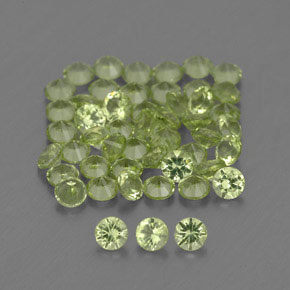  ct natürliche grüner Peridot-Edelsteine, Rundschliff, VVS-VS
