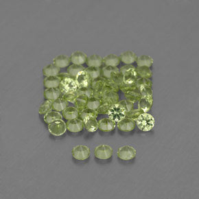  ct natürliche grüner Peridot-Edelsteine, Rundschliff, VVS-VS