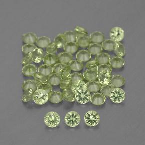 1,48 ct natürliche grüner Peridot-Edelsteine, Rundschliff, VVS-VS