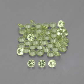  ct natürliche grüner Peridot-Edelsteine, Rundschliff, VVS-VS