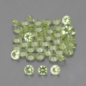  ct natürliche grüner Peridot-Edelsteine, Rundschliff, VVS-VS