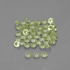  ct natürliche grüner Peridot-Edelsteine, Rundschliff, VVS-VS