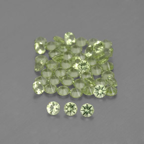  ct natürliche grüner Peridot-Edelsteine, Rundschliff, VVS-VS