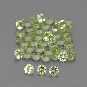  ct natürliche grüner Peridot-Edelsteine, Rundschliff, VVS-VS