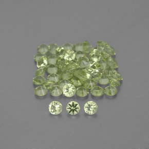  ct natürliche grüner Peridot-Edelsteine, Rundschliff, VVS-VS
