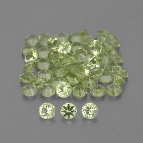  ct natürliche grüner Peridot-Edelsteine, Rundschliff, VVS-VS
