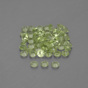  ct natürliche grüner Peridot-Edelsteine, Rundschliff, VVS-VS
