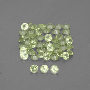  ct natürliche grüner Peridot-Edelsteine, Rundschliff, VVS-VS