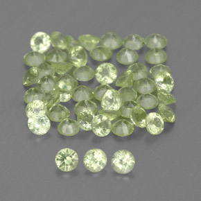  ct natürliche grüner Peridot-Edelsteine, Rundschliff, VVS-VS