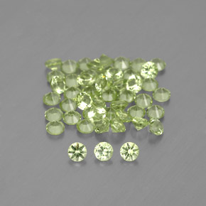  ct natürliche grüner Peridot-Edelsteine, Rundschliff, VVS-VS