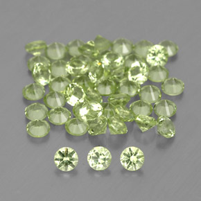  ct natürliche grüner Peridot-Edelsteine, Rundschliff, VVS-VS