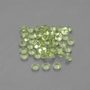  ct natürliche grüner Peridot-Edelsteine, Rundschliff, VVS-VS