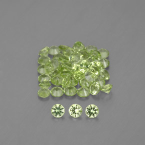 1,48 ct natürliche grüner Peridot-Edelsteine, Rundschliff, VVS-VS