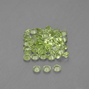 1,48 ct natürliche grüner Peridot-Edelsteine, Rundschliff, VVS-VS