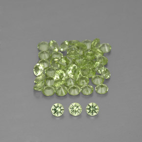  ct natürliche grüner Peridot-Edelsteine, Rundschliff, VVS-VS