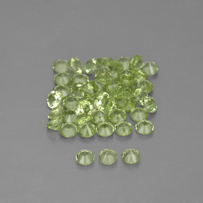  ct natürliche grüner Peridot-Edelsteine, Rundschliff, VVS-VS
