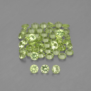  ct natürliche grüner Peridot-Edelsteine, Rundschliff, VVS-VS