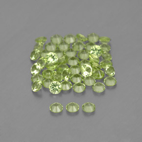  ct natürliche grüner Peridot-Edelsteine, Rundschliff, VVS-VS