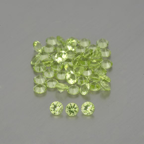  ct natürliche grüner Peridot-Edelsteine, Rundschliff, VVS-VS