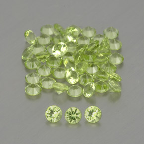  ct natürliche grüner Peridot-Edelsteine, Rundschliff, VVS-VS
