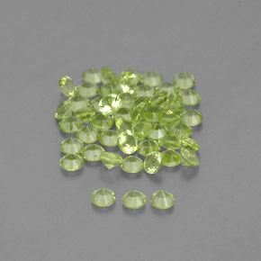  ct natürliche grüner Peridot-Edelsteine, Rundschliff, VVS-VS